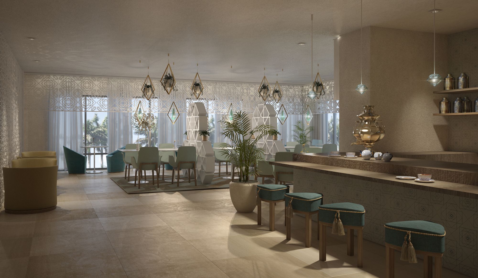 โรงแรมชาซา มักกะฮ์ Mecca ภายนอก รูปภาพ The bar at the hotel